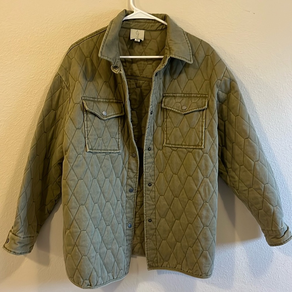 Joie Green Quilted Jacket